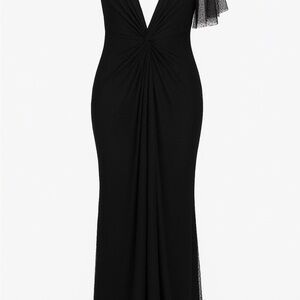 Katie May Elegant Black One Shoulder Gown